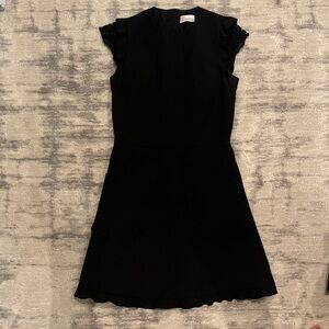 Valentino Black Mini Dress with Lace Sleeves